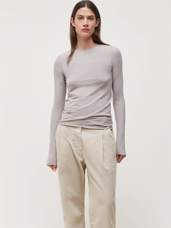 Aiayu Gentle Long Sleeve Bluse, Grey 